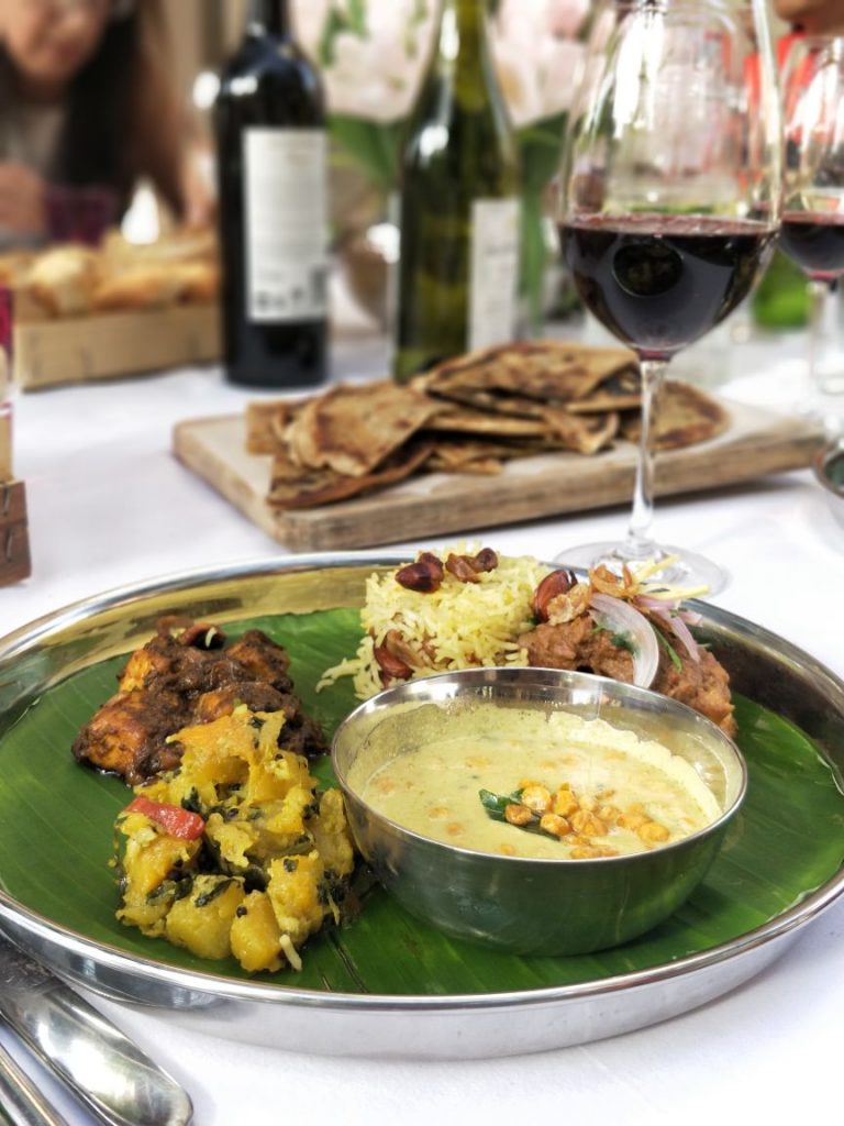 banana leaf, food, south indian curry
